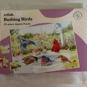 Relish Puzzle Large Pieces For Seniors- Dementia Product 35 Piece Bathing Birds
